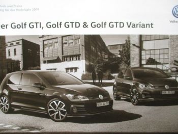 VW Golf VII GTI,GTD +Variant Modelljahr 2019 Preisliste