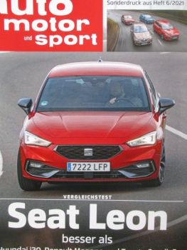 auto motor & sport 6/2021 Seat Leon vs. Hyundai i30 vs. Megane und Toyota Corolla