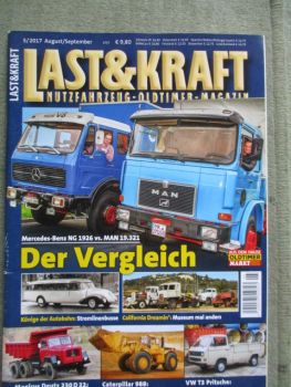 Last & Kraft 5/2017 Mercedes Benz NG1926 vs. MAN 19.321,Stromlinienbusse,Magirus Deutz 230 D22,Caterpillar 988,VW T3 Pritsche
