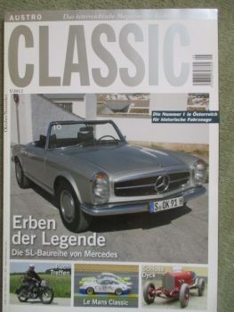 Austro Classic 5/2012 Mercedes Benz SL Pagode W113,R107,R129,R231,HMK 250 Model OEZ