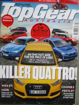 BBC Top Gear Australia WRX STI vs. M235i,Fiesta ST vs. Cooper S,Golf R vs. A45AMG,Caterham 160,Audi S1,TT,