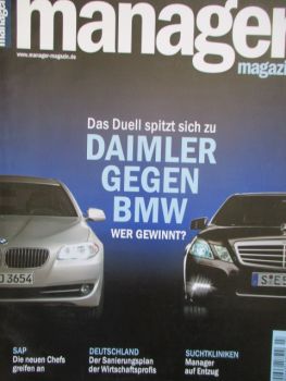 manager magazin 7/2010 Daimler gegen BMW,Autotest BMW 530d F10 Limousine