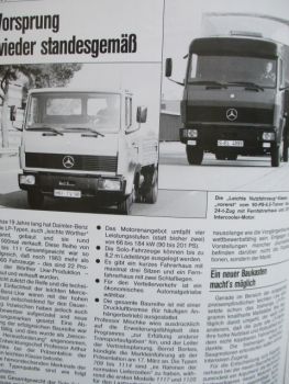 Nutzfahrzeug 4/1984 Mercedes Benz 709-1120 Vorsprung wieder standesgemäß