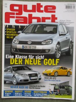 gute fahrt 9/2008 Porsche 911 GT2, A3 CAbrio vs. TT Roadster, TT 1.8T,A4 1.8T,Ronotec A4 AVant,Passat CC 2.0TDI,911 C4