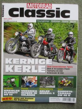 Motorrad Classic 1/2012 BSA A 10 Golden Flash vs. Yamaha XS650 vs. Kawasaki W650,Kreidler Florett RS50