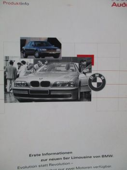 Audi Produktinformation Audi A6 und BMW 5er Limousine E39 Erste Informationen intern Okober 1995
