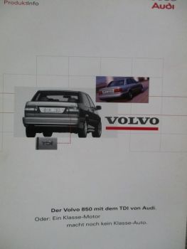 Audi Produktinformation Audi A6 und Volvo 850 TDI Motor im Oktober 1995 intern