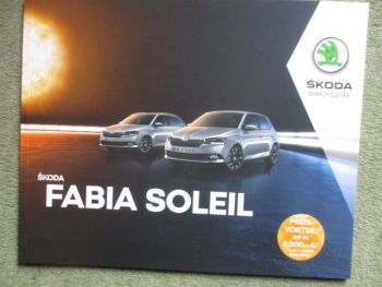 Skoda Fabia Soleil 1.0L MPI 44kw TSI 70kw Katalog Juni 2019