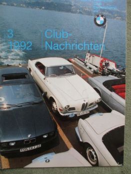 BMW Veteranen Club-Nachrichten 3/1992 BMW 335,20 Jahre BMW Vierzylinder,