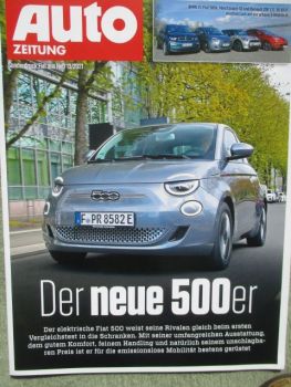 Auto Zeitung 13/2021 Fiat 500e vs. BMW i3 vs. Renault Zoe R135 vs. Mini Cooper SE Vergleichstest