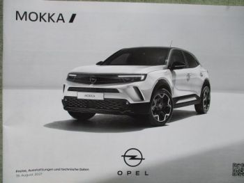 Opel Mokka +Edition +GS Line +Ultimate +Business August 2021