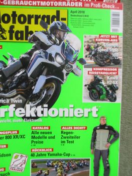 Motorradfahrer 4/2018 Honda Africa Twin, Triumph Tiger 800XRt/XCa,Yamaha YZF-R1M, Harley-Davidson Sport Glide