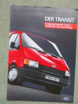 Ford Transit 80 100 120 100L 130 160 190 Kasten Kombi Bus Pritsche Fahrgestell Doka Katalog Dezember 1985