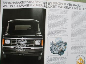 Ford Transit 3.Generation Di FT80 100 120 100L 130 160 190 Katalog Juli 1984