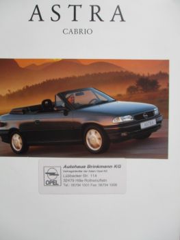 Opel Astra F Cabrio Katalog November 1994 1.6 +1.8 16V