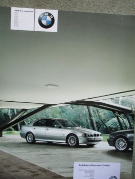 BMW 520i 525i 530i 535i 540i 520d 525d 530d E39 Limousine +M Sportpaket Katalog 9/2000