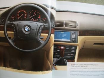 BMW 520i 525i 530i 535i 540i 520d 525d 530d E39 Limousine +M Sportpaket Katalog 9/2000