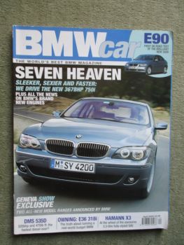 BMW Car 4/2005 320d E90,118SE E87,R1200RT,DMS 535d E60,3.0Si E3,Hamann HM3.3 E83,750i E65,318i E36,M3 E30
