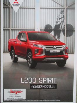 Mitsubishi L200 Spirit Sondermodelle Katalog April 2020
