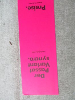 VW Passat Variant Syncro typ32 Modelljahr 1985