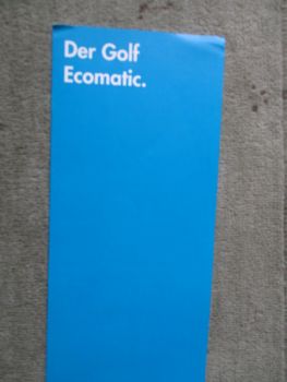 VW Golf III 1H1 Ecomatic Preisliste 31. Oktober 1994