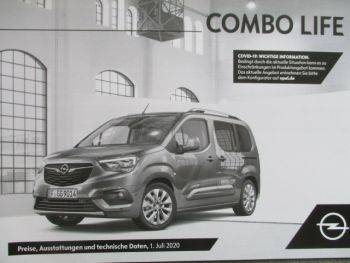 Opel Combo Life Preisliste Juli 2020