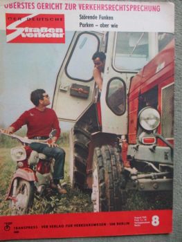 Der Deutsche Straßenverkehr 8/1969 Skoda Kombi mit Zweiraum Wohnanhänger LC350D,Austin Maxi 1500