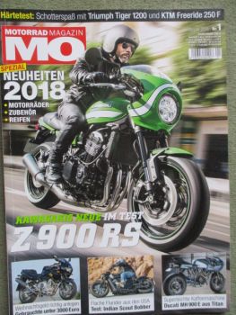 Motorrad Magazin 1/2018 Kawasaki Z900RS, Ducati MH900E,KTM 690 Duke R,BMW S1000XR