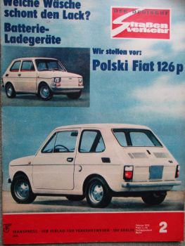 Der Deutsche Straßenverkehr 2/1973 Poski Fiat 126 p,MZ ETS 250 mit Sportverkleidung