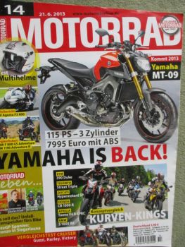 Motorrad 14/2013 MV Agusta F3 800,VG: BMW F800GS Adventure vs. KTM 1190 Adventure R,