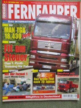 Fernfahrer Magazin 9/2005 MAN TGA 18.430 Test,