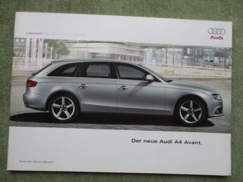 Audi A4 Avant (Typ 8K) Launch Handbuch Auchst 2008 intern