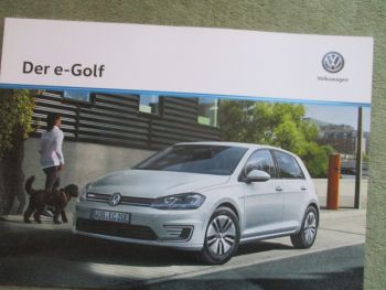 VW e-Golf VII Prospekt Oktober 2019 NEU