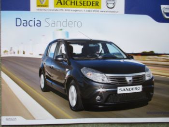 Dacia Sandero Prospekt Juli 2010 Version Österreich