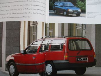 Opel Caravan  Prospekt Omega A +Kadett E+ Corsa A Lieferwagen Dezember 1987