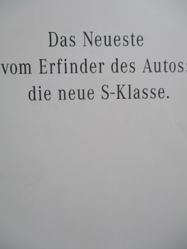 Mercedes Benz S-Klasse W140 Technik Katalog Januar 1991