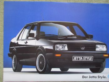 VW Jetta Style Typ19E Prospektblatt August 1987