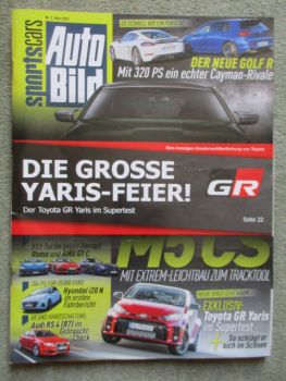 Auto Bild sportscars 3/2021 i20N, SQ5 Sportback TDI, RS 4-S,GR Yaris, Ruf 991 Turbo S, Focus ST vs. Octavia RS,Alpina D3 S