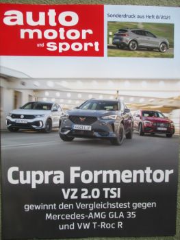 auto motor & sport 8/2021 Cupra Formentor VZ 2.0TSI vs. AMG GLA5 vs. VW T-Roc R