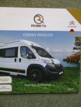 Robeta Reisemobil auf Fiat Ducato Dionysus Ares Helios Kronos Apollo und Citroen Jumper Katalog+Preislisten