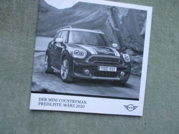 Mini Countryman F60 One Cooper +ALL4 +S +JCW +Yours März 2020