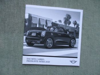 Mini Cabriolet F57 One Cooper +S +JCW+Sidewalk +Yours März 2020