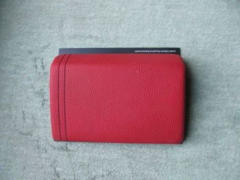 BMW X6 Leder Dakota Korallrot Exklusivnaht ca. 12x18cm Format