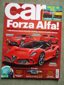 car 8/2018 Alfa 8C,Stelvio,GTV,A-Class vs. Golf and XC40,Ford Focus, Porsche Mission E Cross Turismo, Dacia Duster,Q8