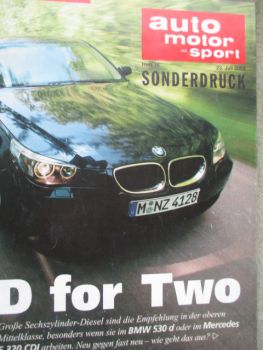 auto motor & sport 16/2003 BMW 530d E60 vs. Mercedes Benz E320CDI W211 Vergleichstest