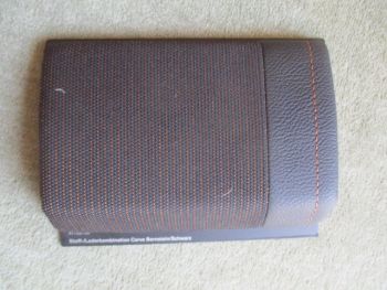 BMW Stoff-Lederkombination Carve Berstein/Schwarz Muster ca. 10x15cm Format