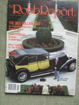 Robb Report 9/1986 The Magazine for Connoisseurs Jerry J. Moore Car Collector,