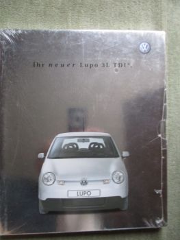 VW Lupo 3L TDI Vorstellung Buch mit Schutzhülle April 2000 NEU