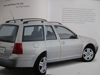 VW Golf IV 1J +Variant Vorstellung Buch November 2000