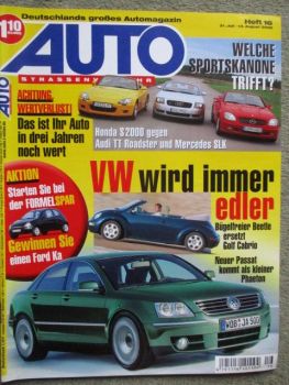 Auto Straßenverkehr 16/2002 Mercedes F400 Scarving, Hyundai Getz 1.3,Forester 2.0X,Accet 1.3 vs. Kia Rio Fastback 1.5